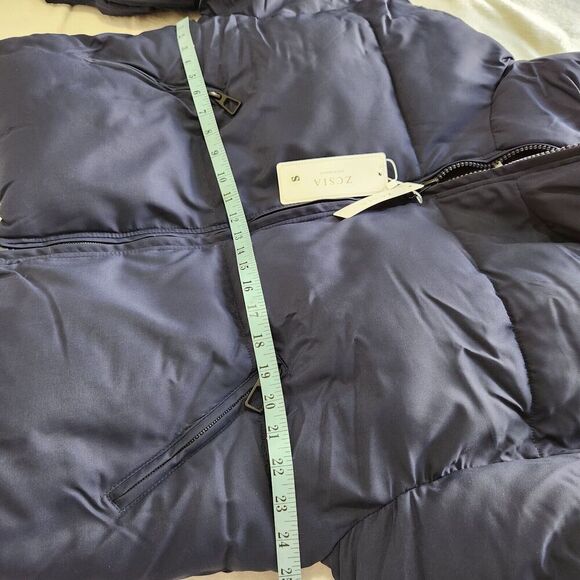 ZCSIA Women's Winter jacket Size Small Navy Color Baggy Puffer Short - Picture 4 of 16